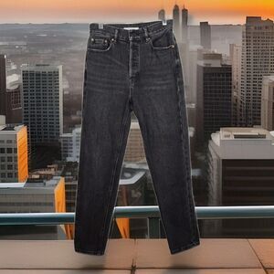 PacSun Ultra High Rise Slim women's cropped leg jeans, size 25, black, buttons